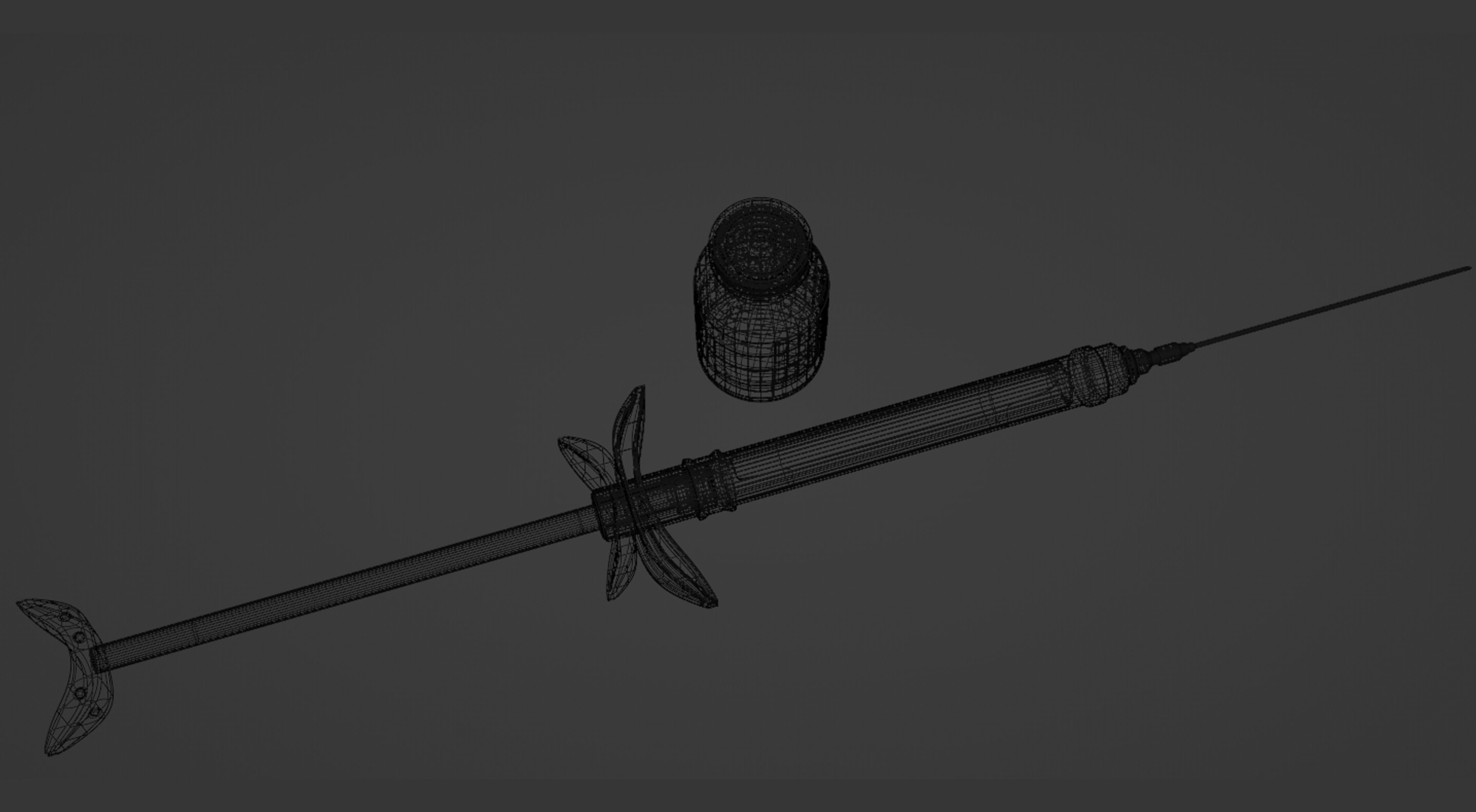Batman syringe Low-poly 3D model_5