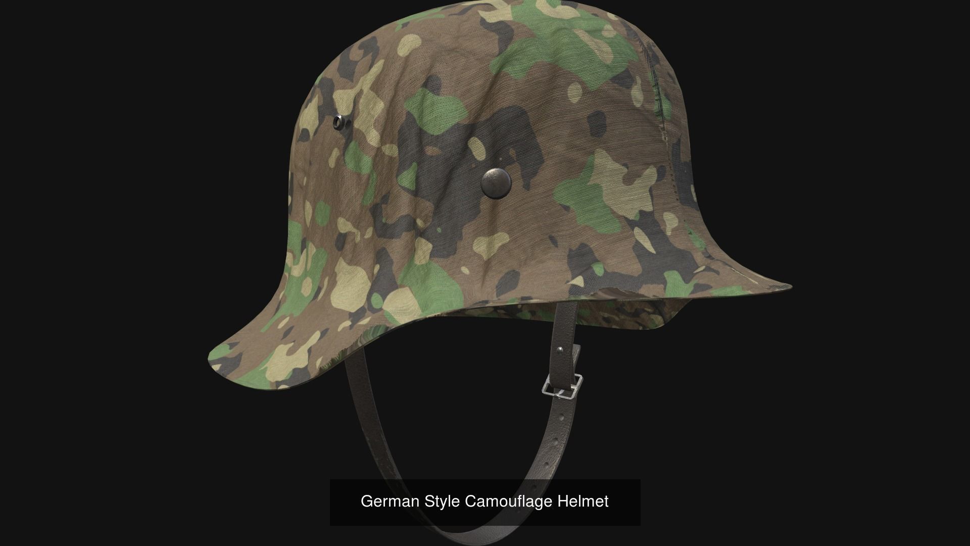 WW2 German Helmet 3D Model Collection_9