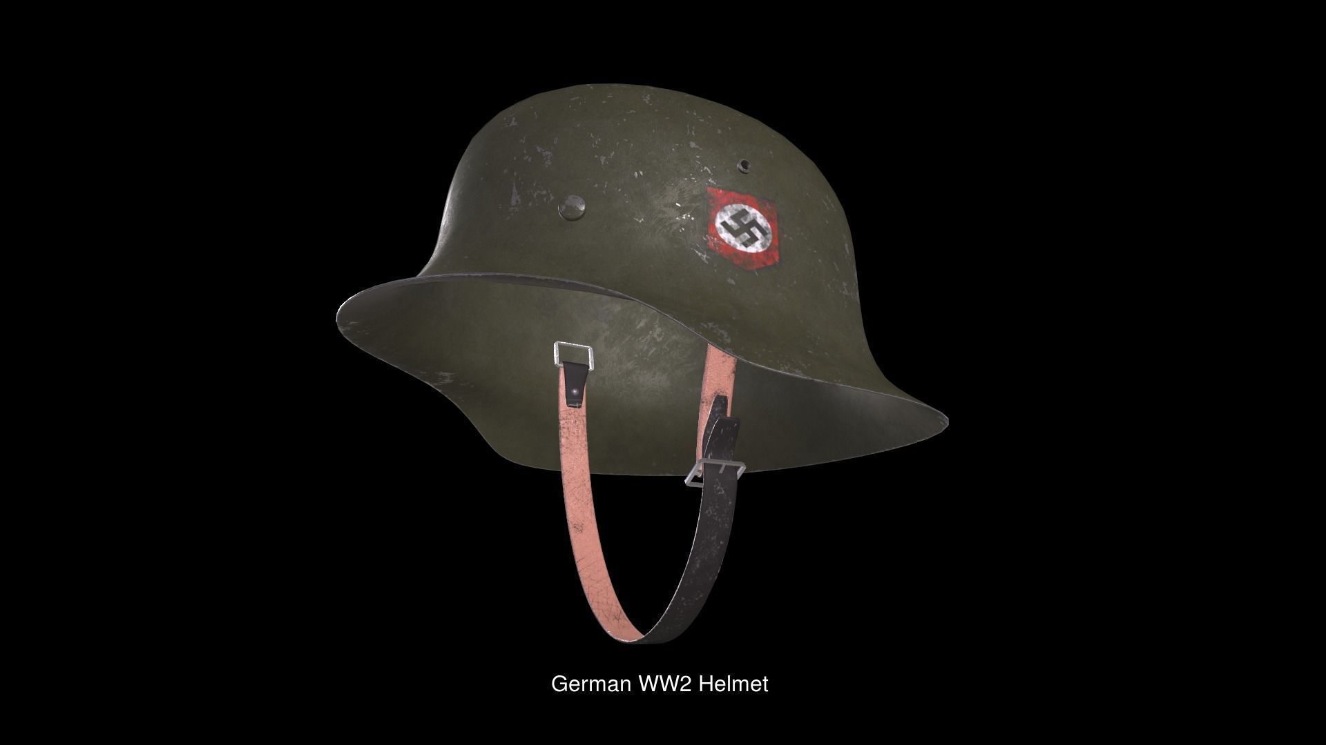 WW2 German Helmet 3D Model Collection_7