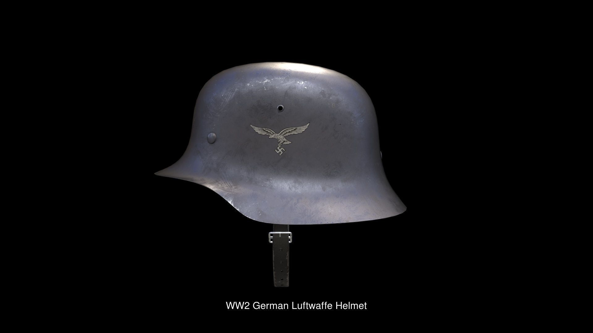 WW2 German Helmet 3D Model Collection_8