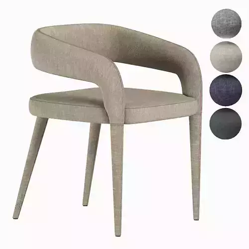 LISETTE GREY DINING CHAIR CB2