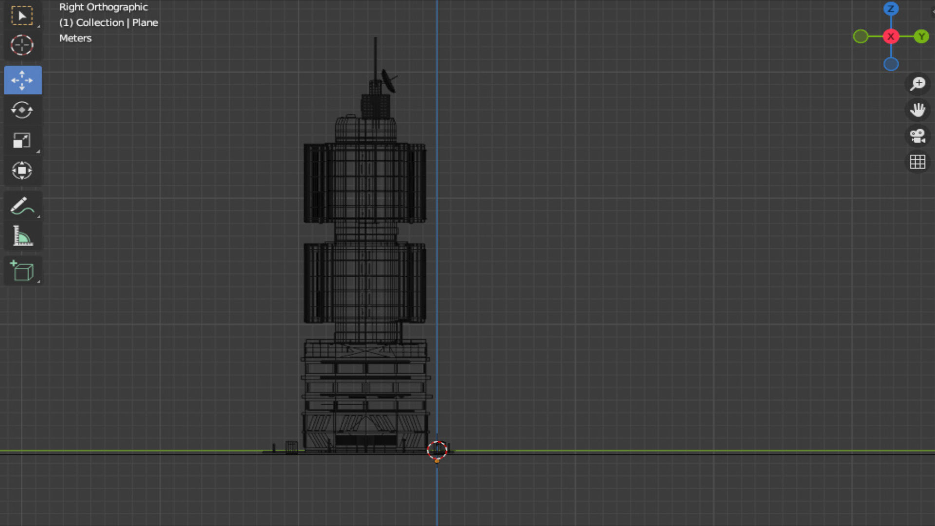 Modern Cyberpunk Building Low-poly 3D model_5