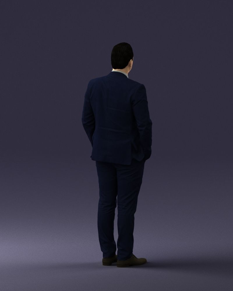 Guy in blue business suit 0467 3D Print Ready 3D print model_21