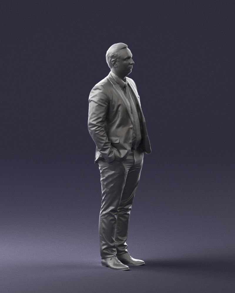 Guy in blue business suit 0467 3D Print Ready 3D print model_31