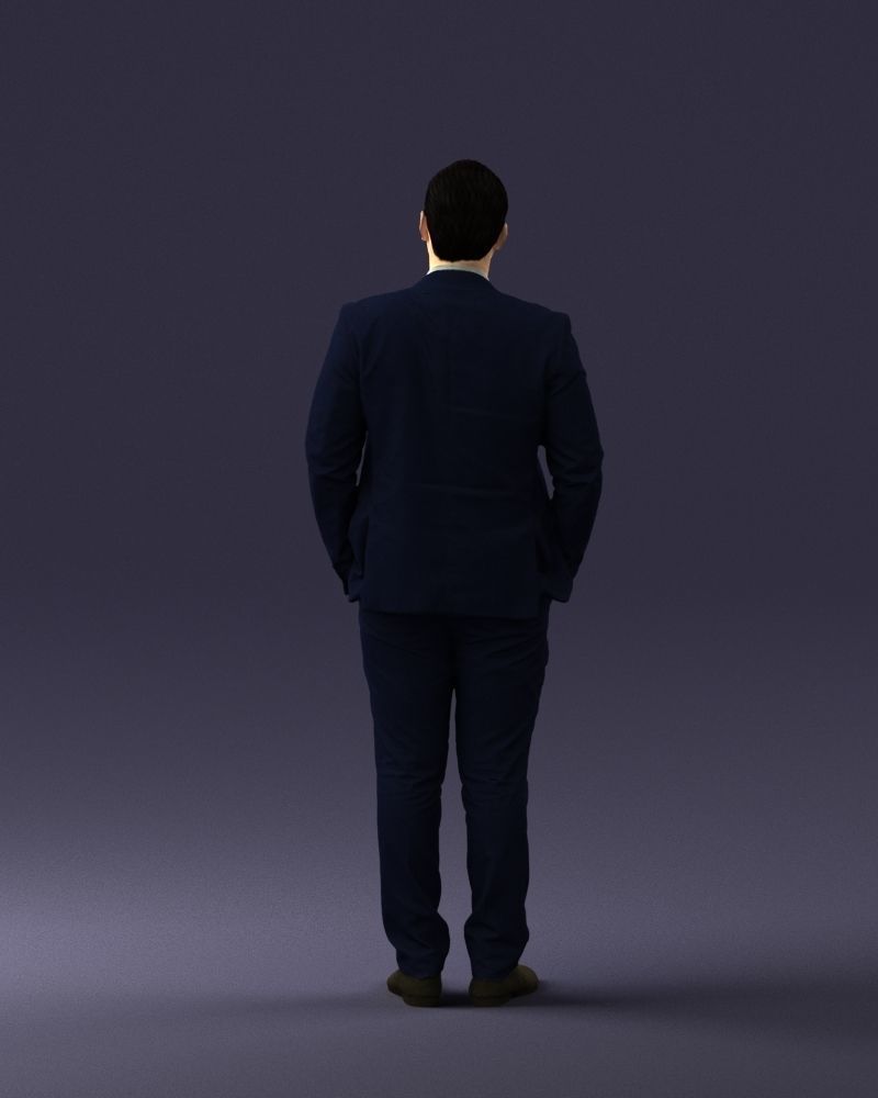 Guy in blue business suit 0467 3D Print Ready 3D print model_18