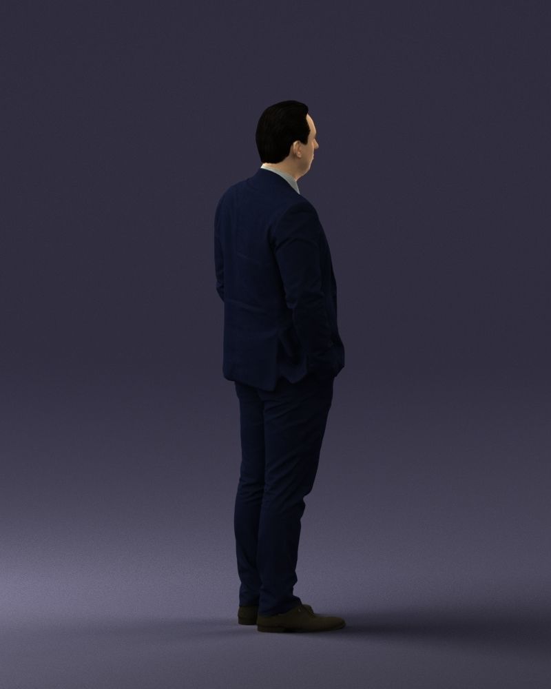 Guy in blue business suit 0467 3D Print Ready 3D print model_24