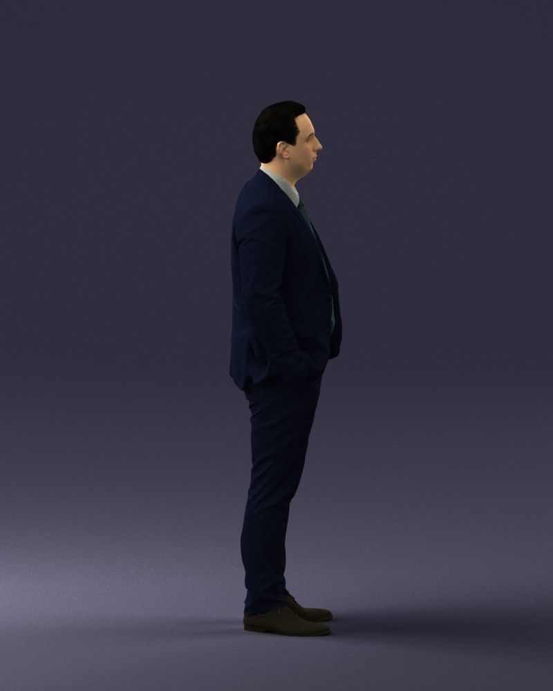 Guy in blue business suit 0467 3D Print Ready 3D print model_27