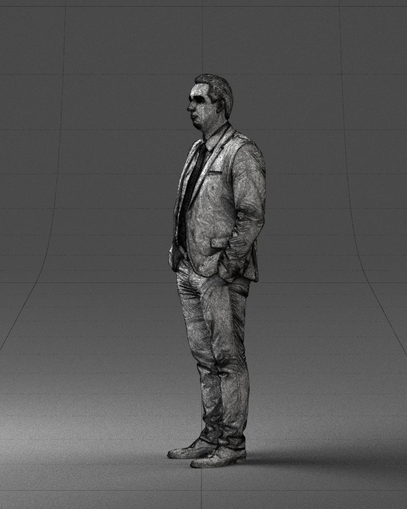 Guy in blue business suit 0467 3D Print Ready 3D print model_8