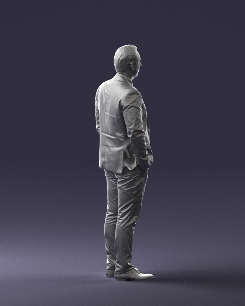 Guy in blue business suit 0467 3D Print Ready 3D print model_25