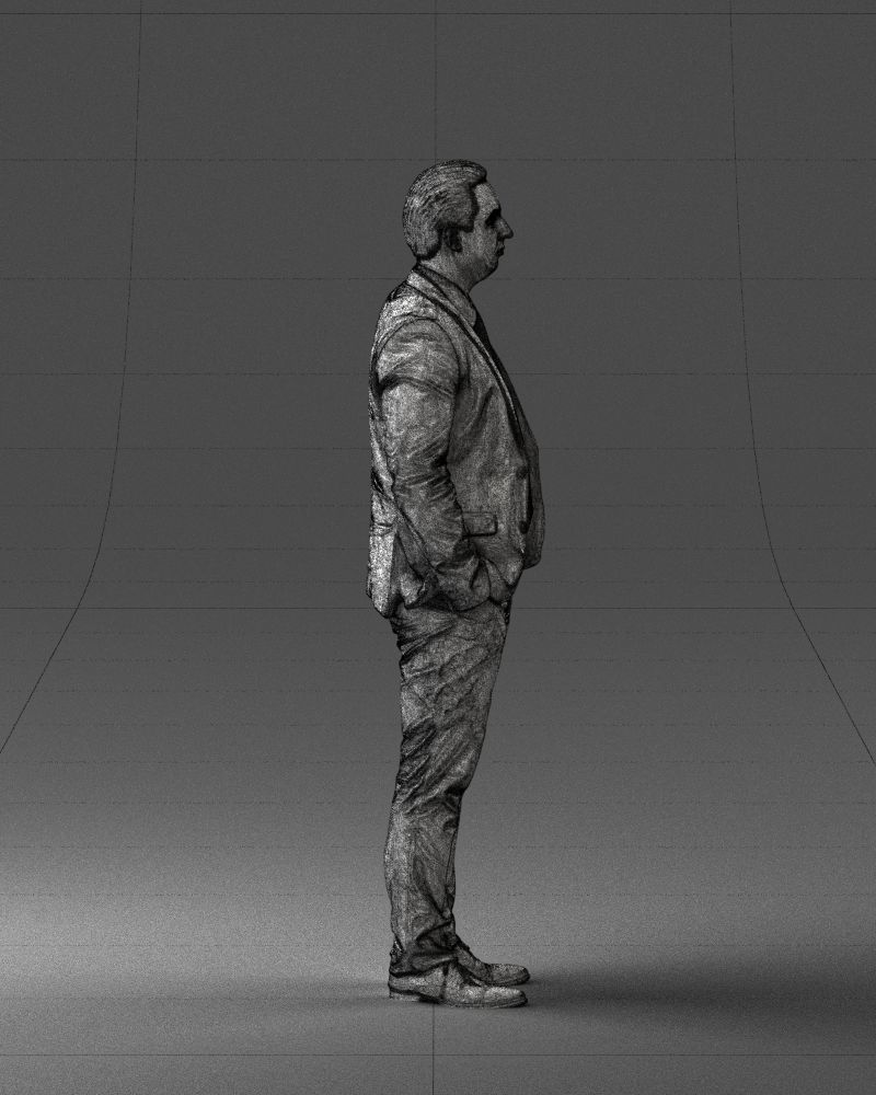 Guy in blue business suit 0467 3D Print Ready 3D print model_29