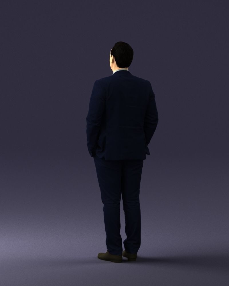 Guy in blue business suit 0467 3D Print Ready 3D print model_15