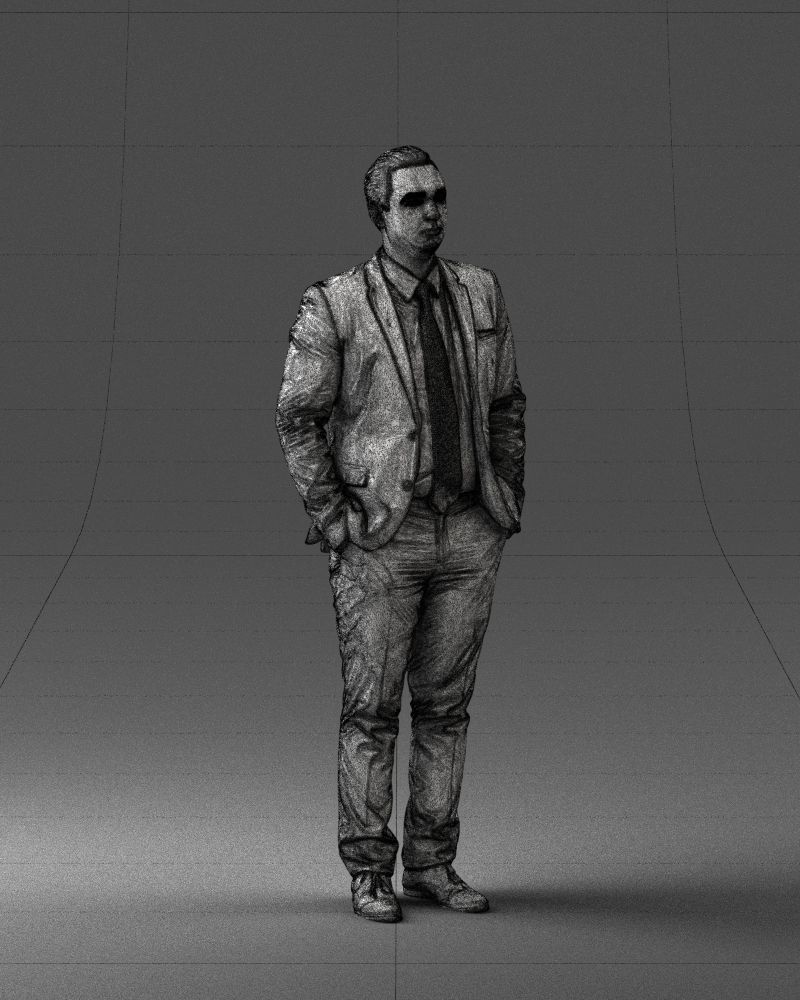 Guy in blue business suit 0467 3D Print Ready 3D print model_35