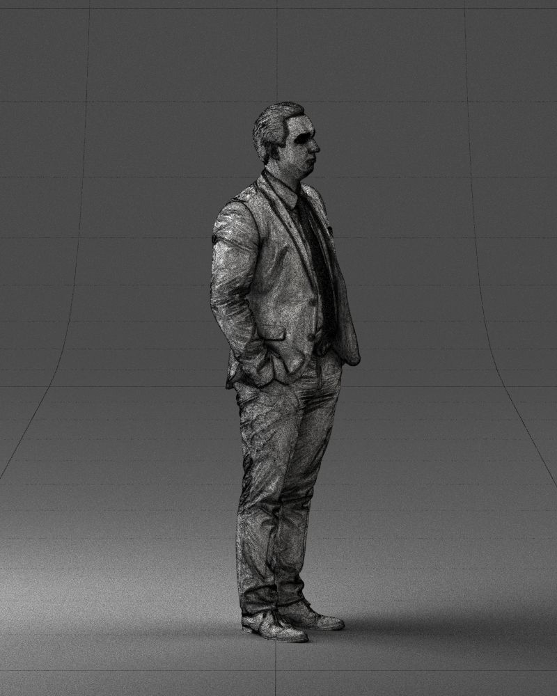 Guy in blue business suit 0467 3D Print Ready 3D print model_32