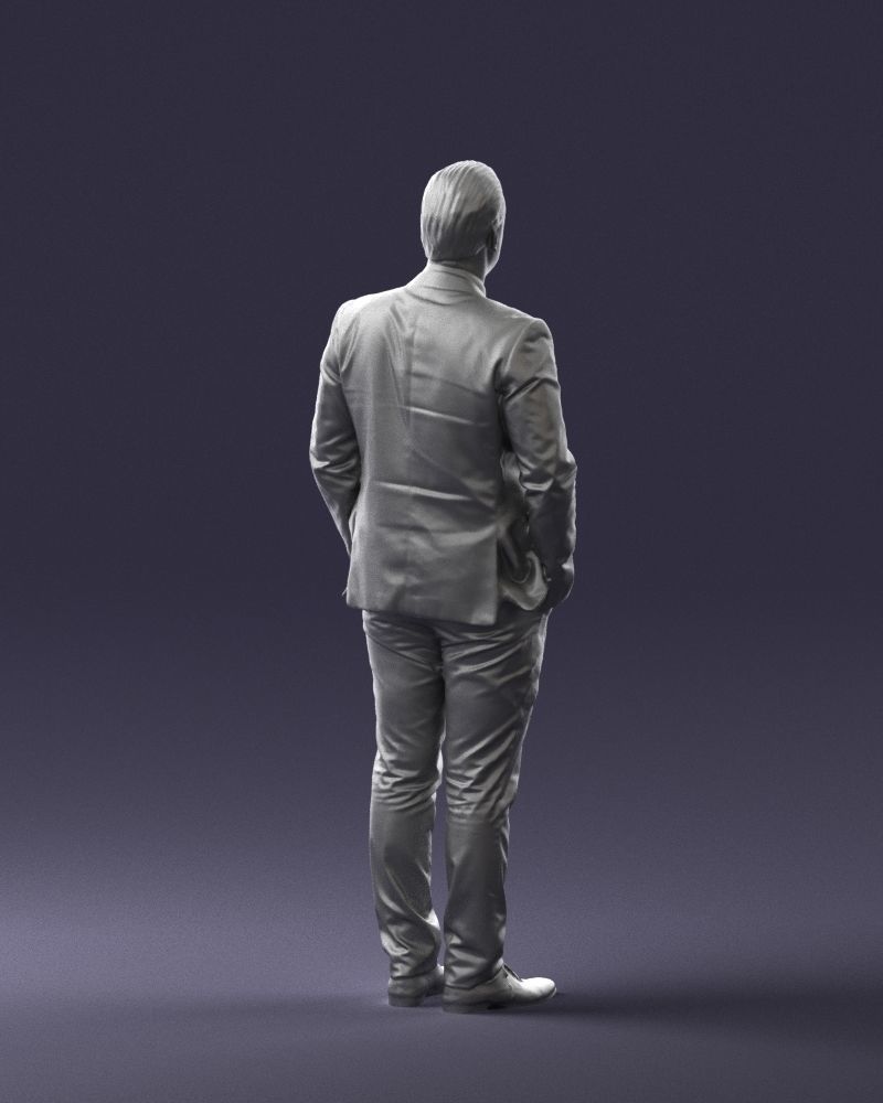 Guy in blue business suit 0467 3D Print Ready 3D print model_22