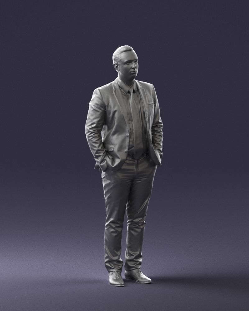 Guy in blue business suit 0467 3D Print Ready 3D print model_34