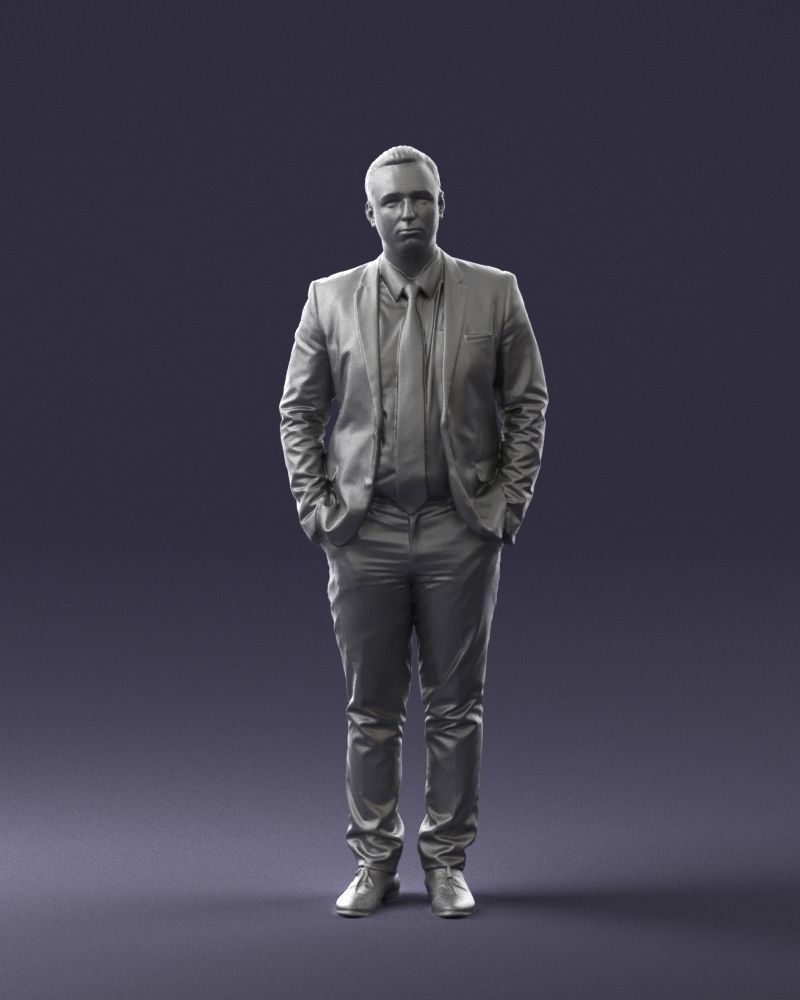 Guy in blue business suit 0467 3D Print Ready 3D print model_37