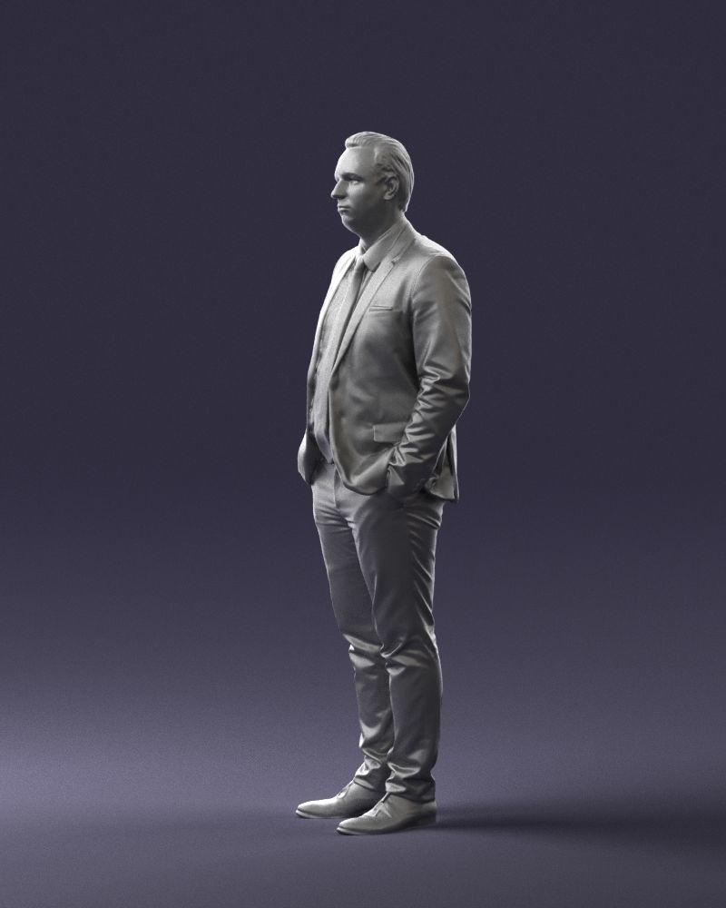 Guy in blue business suit 0467 3D Print Ready 3D print model_7