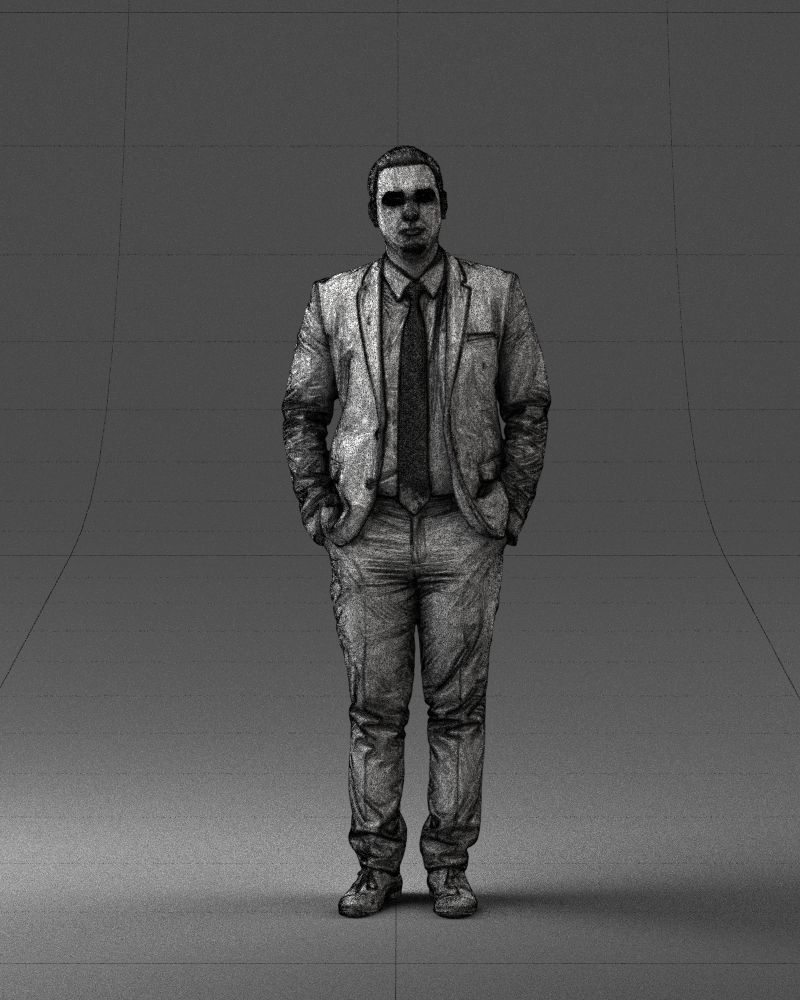 Guy in blue business suit 0467 3D Print Ready 3D print model_2