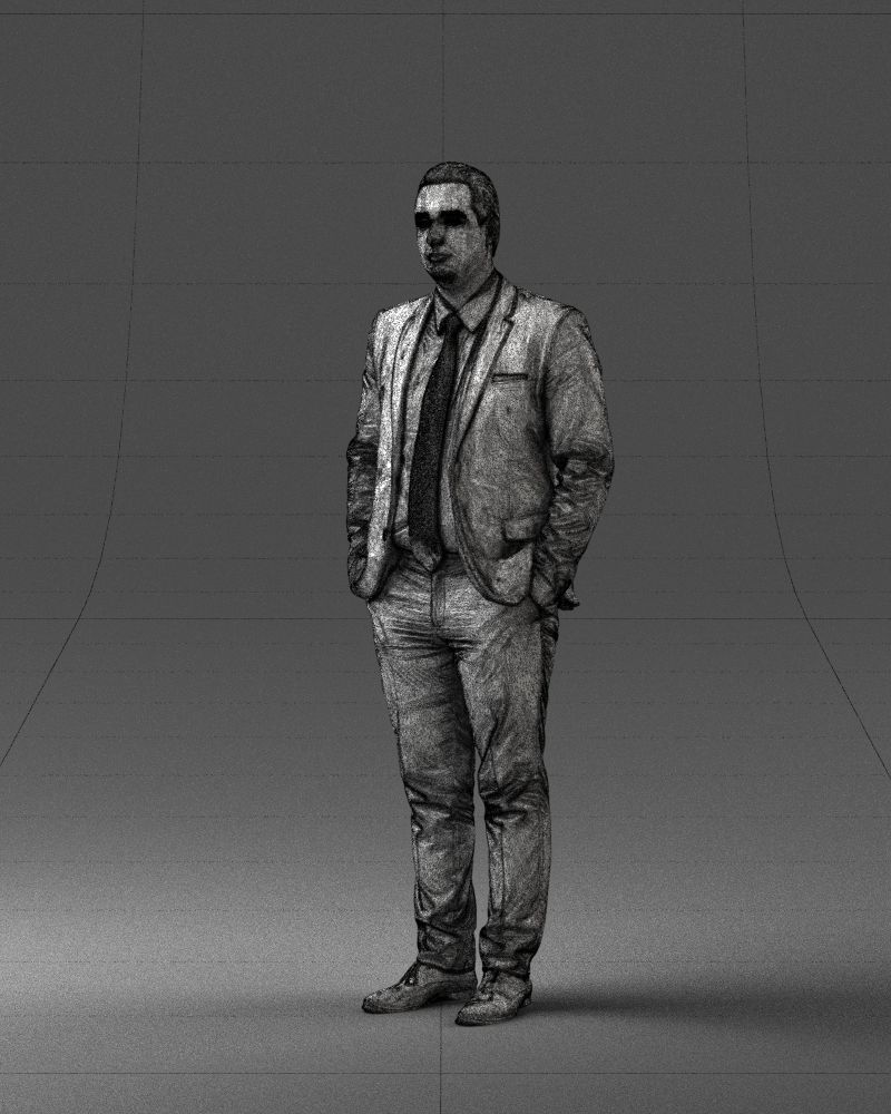 Guy in blue business suit 0467 3D Print Ready 3D print model_5