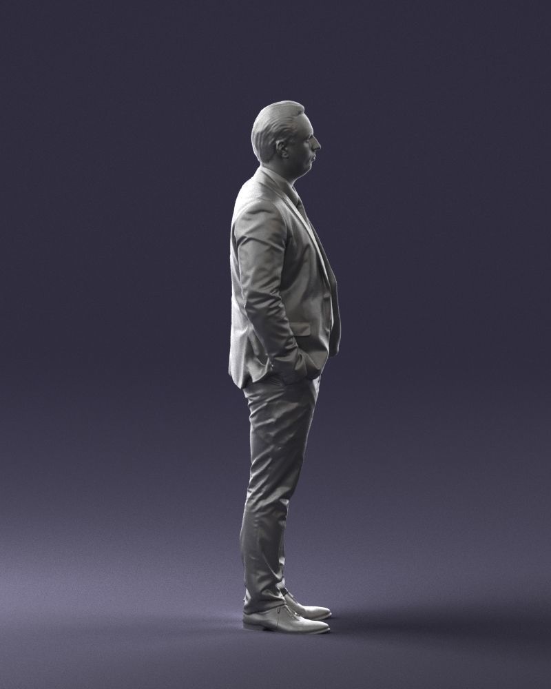 Guy in blue business suit 0467 3D Print Ready 3D print model_28