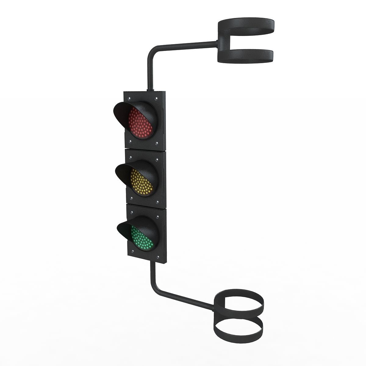 Traffic Light Black 3D model_1
