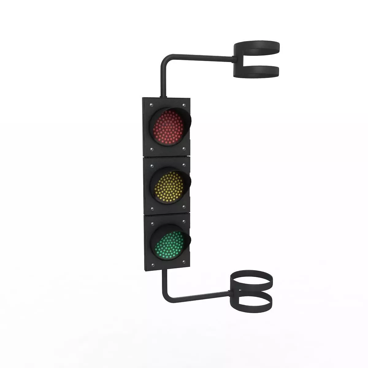 Traffic Light Black 3D model_0