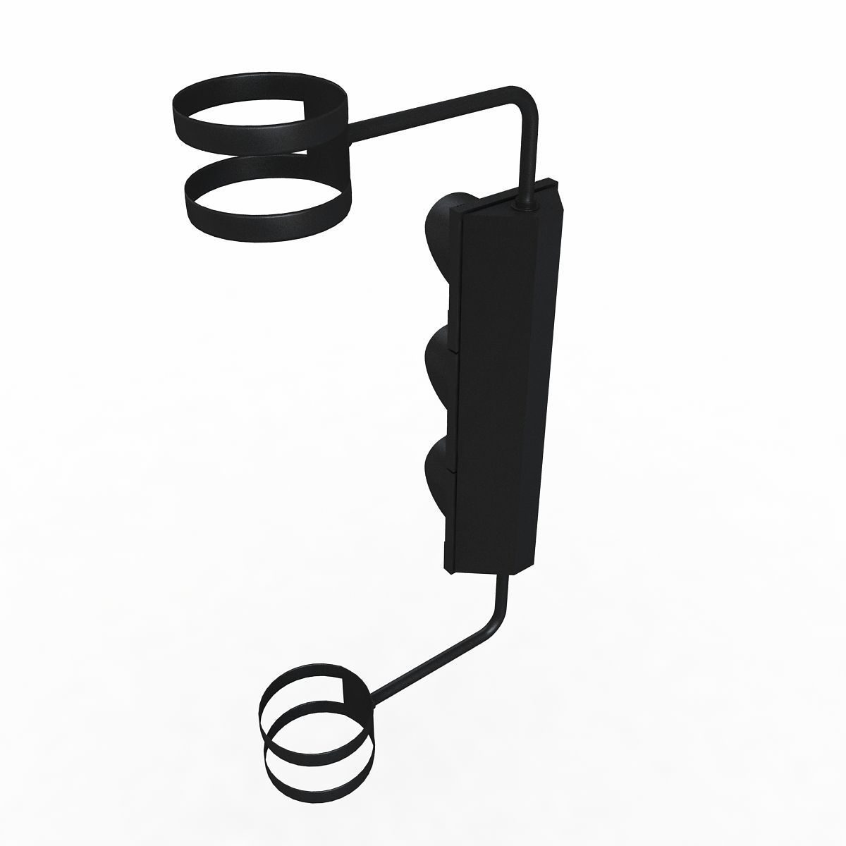 Traffic Light Black 3D model_3