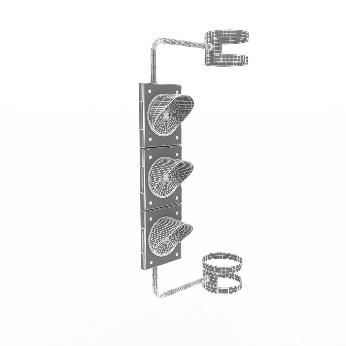 Traffic Light Black 3D model_6