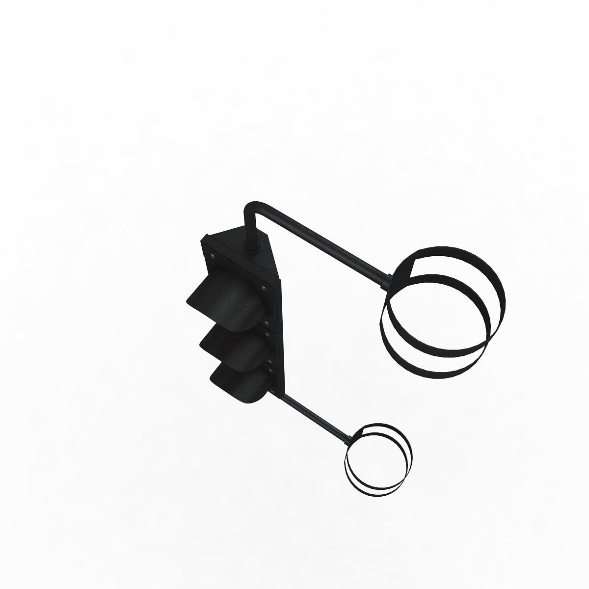 Traffic Light Black 3D model_4