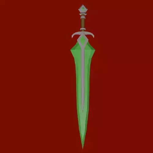 Stylized low-poly sword