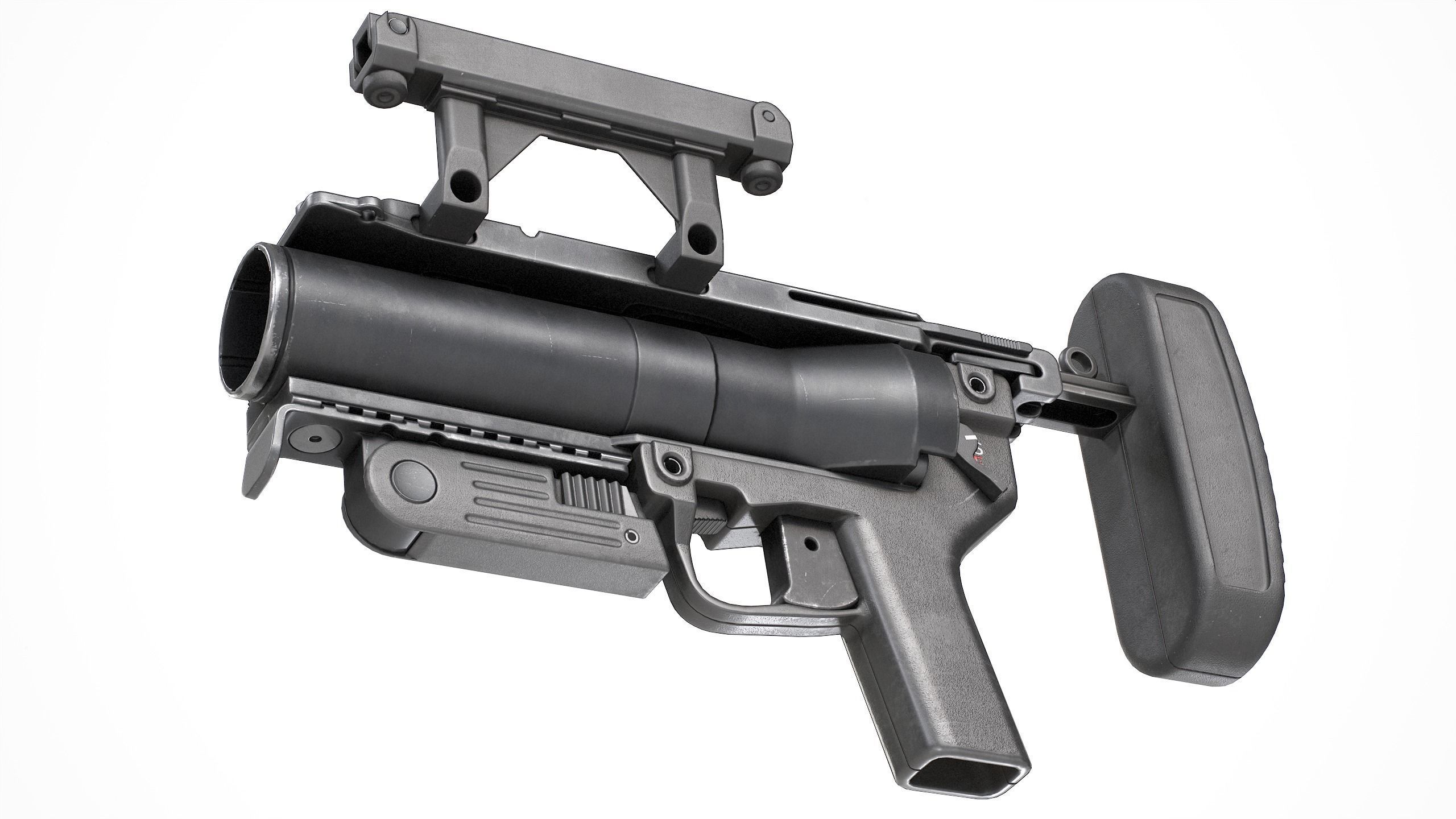 PBR M320 Grenade Launcher Low-poly 3D model_2