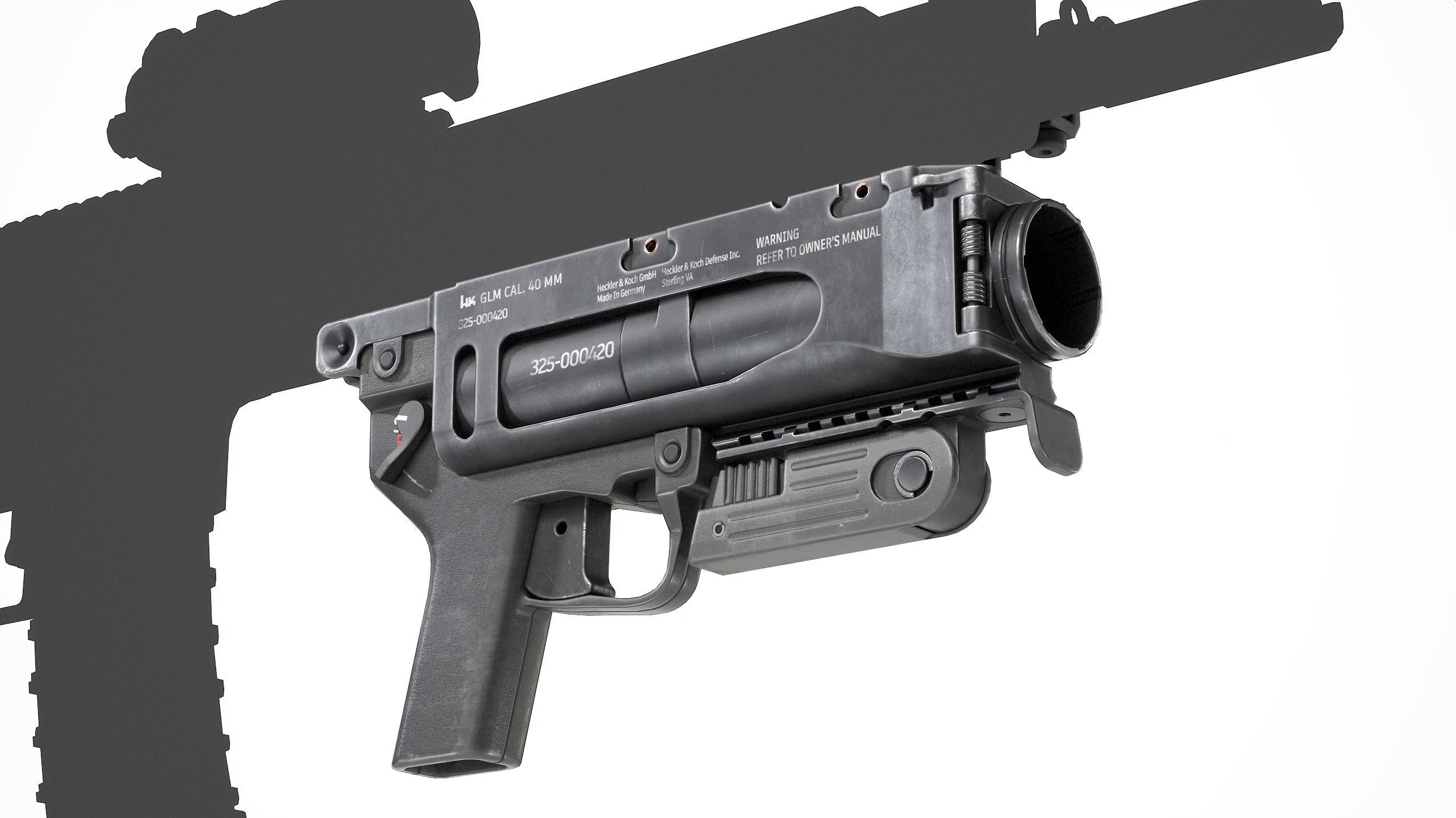 PBR M320 Grenade Launcher Low-poly 3D model_8
