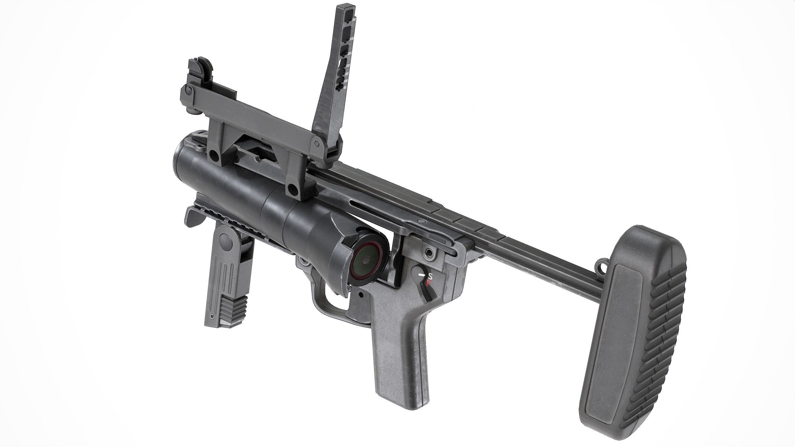 PBR M320 Grenade Launcher Low-poly 3D model_7