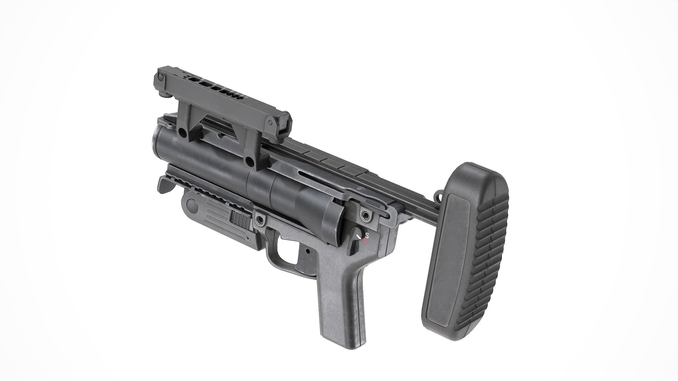 PBR M320 Grenade Launcher Low-poly 3D model_6