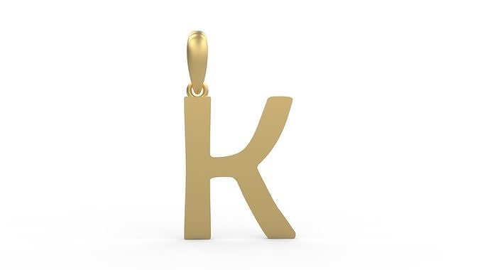 Initial Letters Pendant Berlin Sans K 3D print model