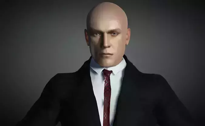 Hitman 47 Model Low-poly 3D model