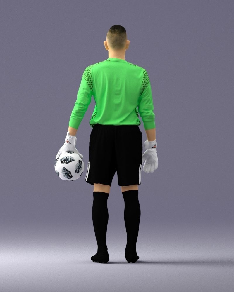 000318 Soccer Goalkeeper with Ball 1114 3dp 3D print model_19