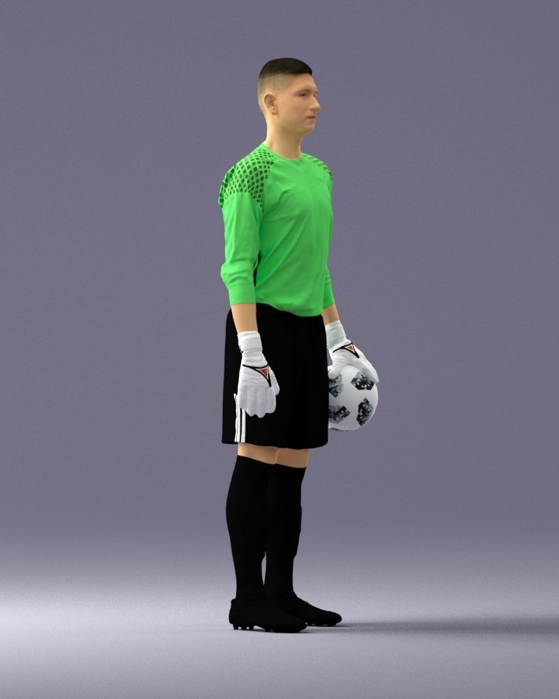 000318 Soccer Goalkeeper with Ball 1114 3dp 3D print model_10