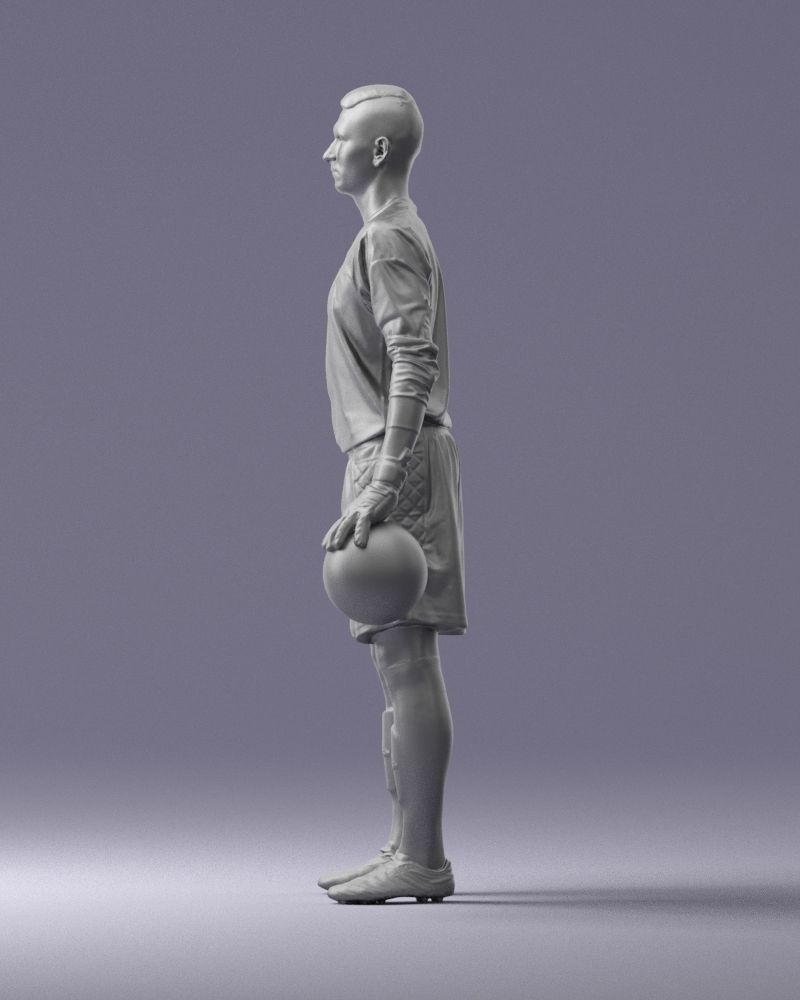000318 Soccer Goalkeeper with Ball 1114 3dp 3D print model_26
