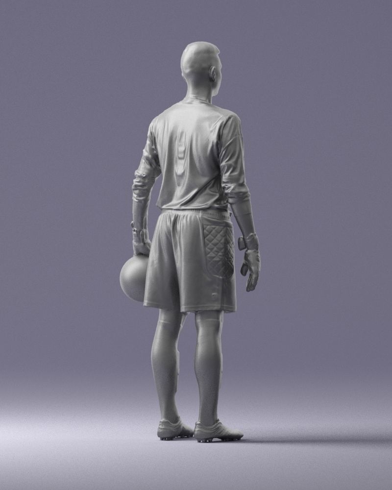000318 Soccer Goalkeeper with Ball 1114 3dp 3D print model_17