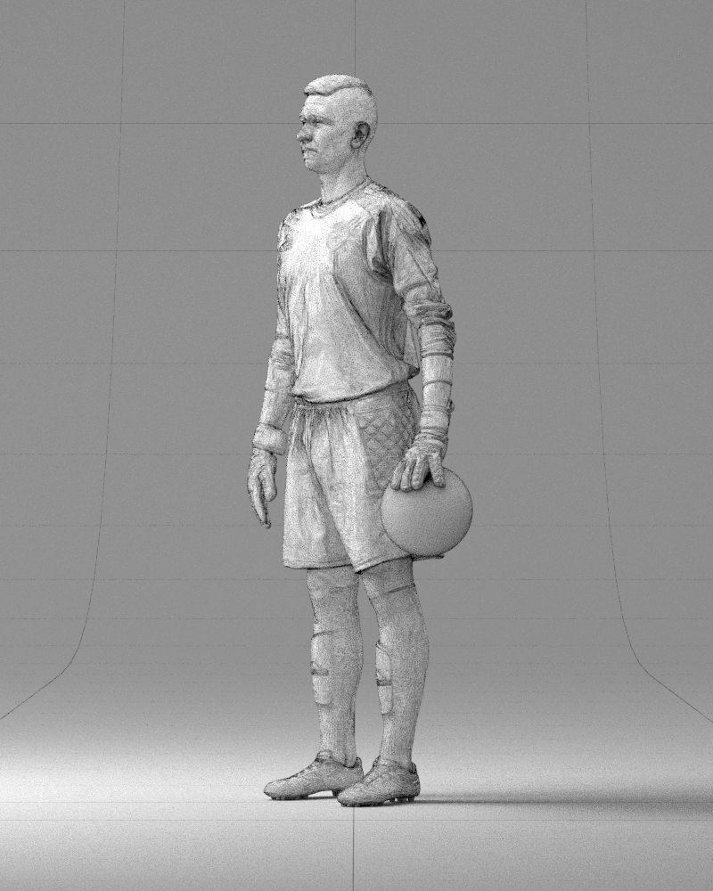 000318 Soccer Goalkeeper with Ball 1114 3dp 3D print model_30