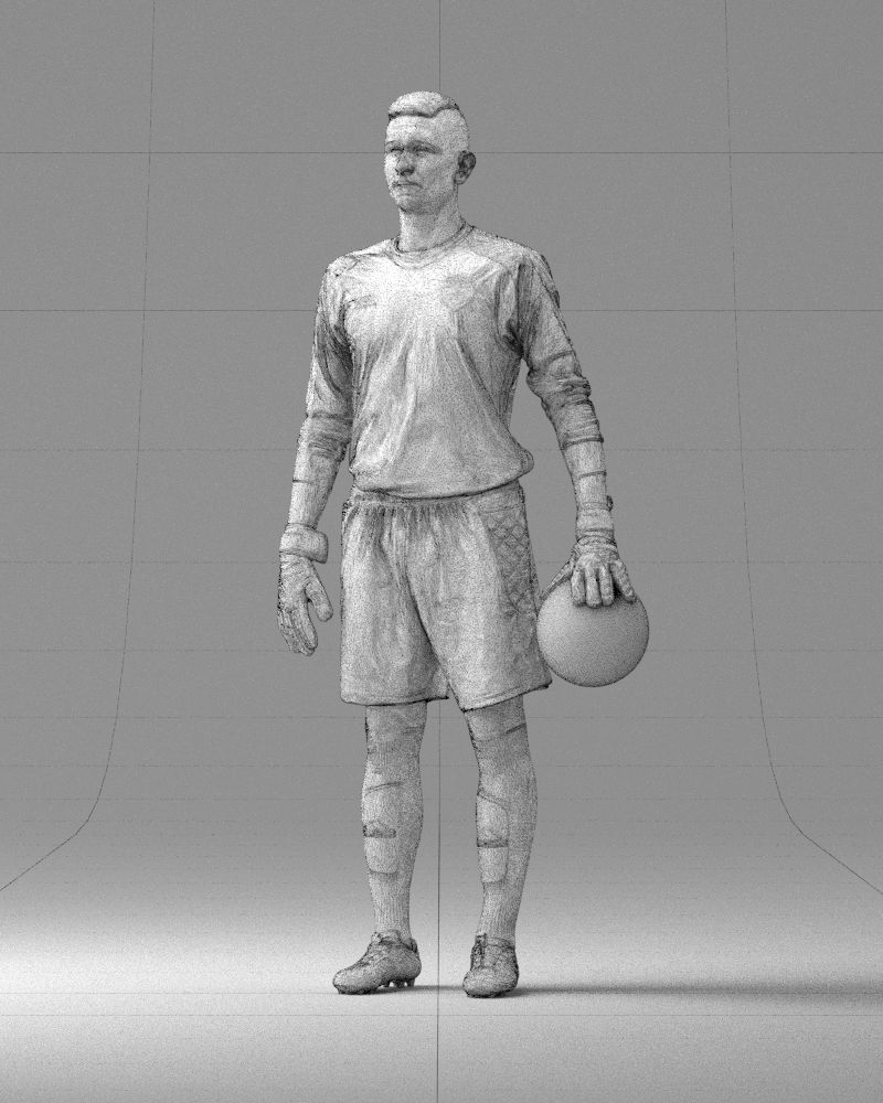 000318 Soccer Goalkeeper with Ball 1114 3dp 3D print model_33