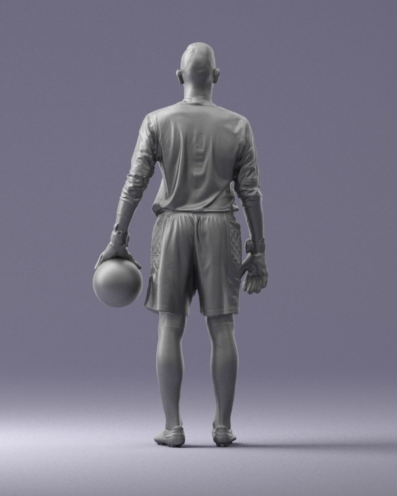 000318 Soccer Goalkeeper with Ball 1114 3dp 3D print model_20