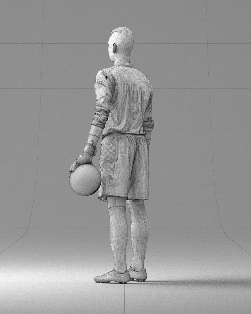 000318 Soccer Goalkeeper with Ball 1114 3dp 3D print model_24