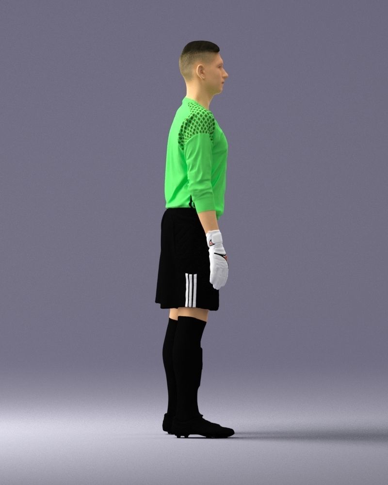 000318 Soccer Goalkeeper with Ball 1114 3dp 3D print model_13