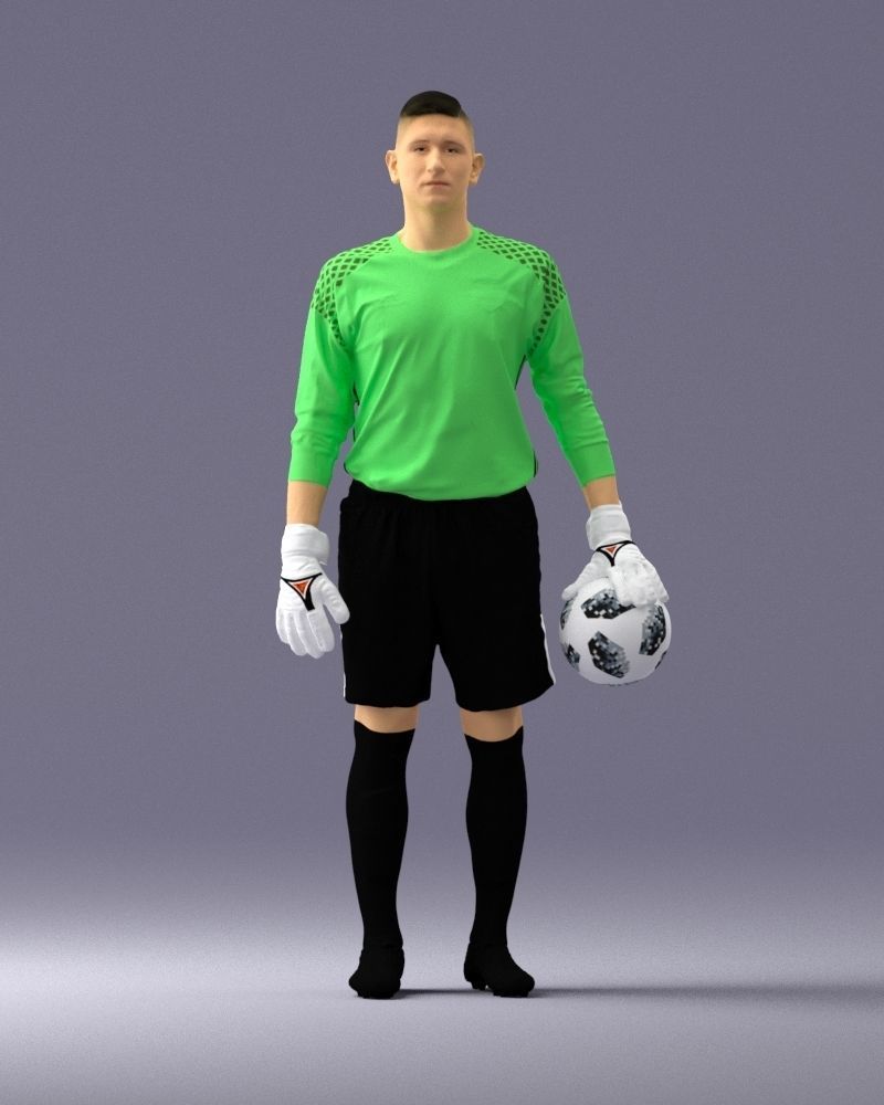 000318 Soccer Goalkeeper with Ball 1114 3dp 3D print model_37