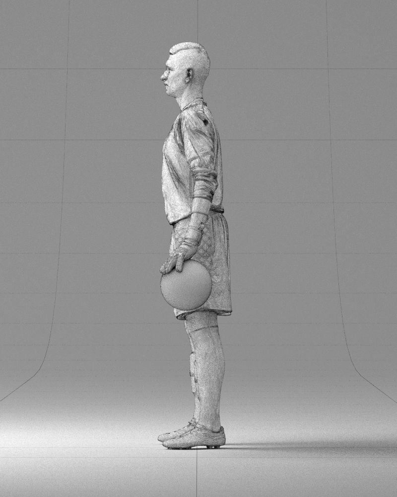 000318 Soccer Goalkeeper with Ball 1114 3dp 3D print model_27