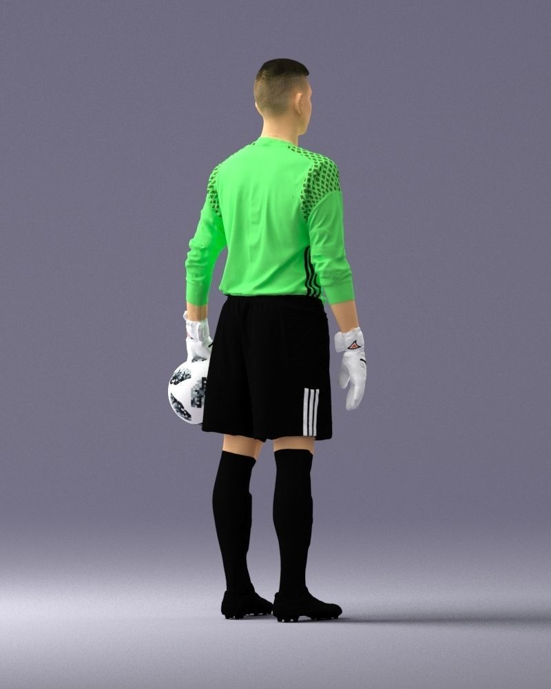 000318 Soccer Goalkeeper with Ball 1114 3dp 3D print model_16