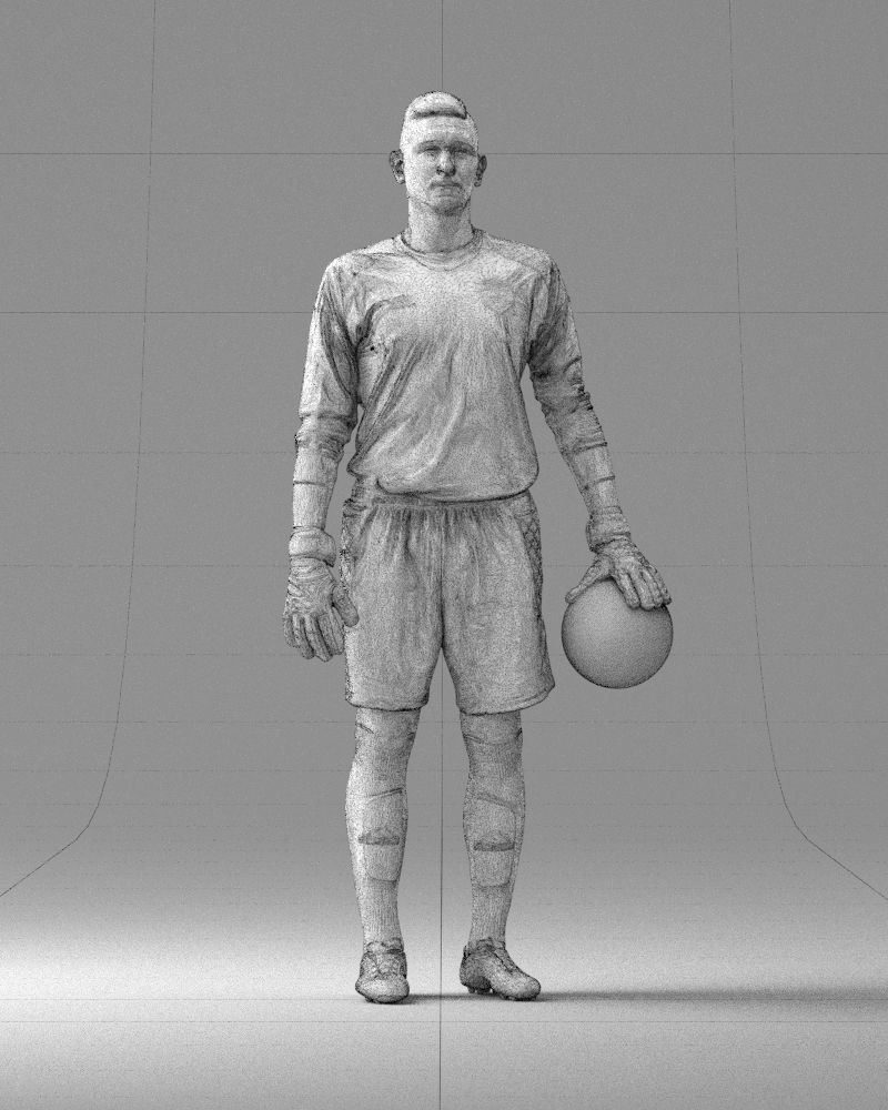 000318 Soccer Goalkeeper with Ball 1114 3dp 3D print model_6