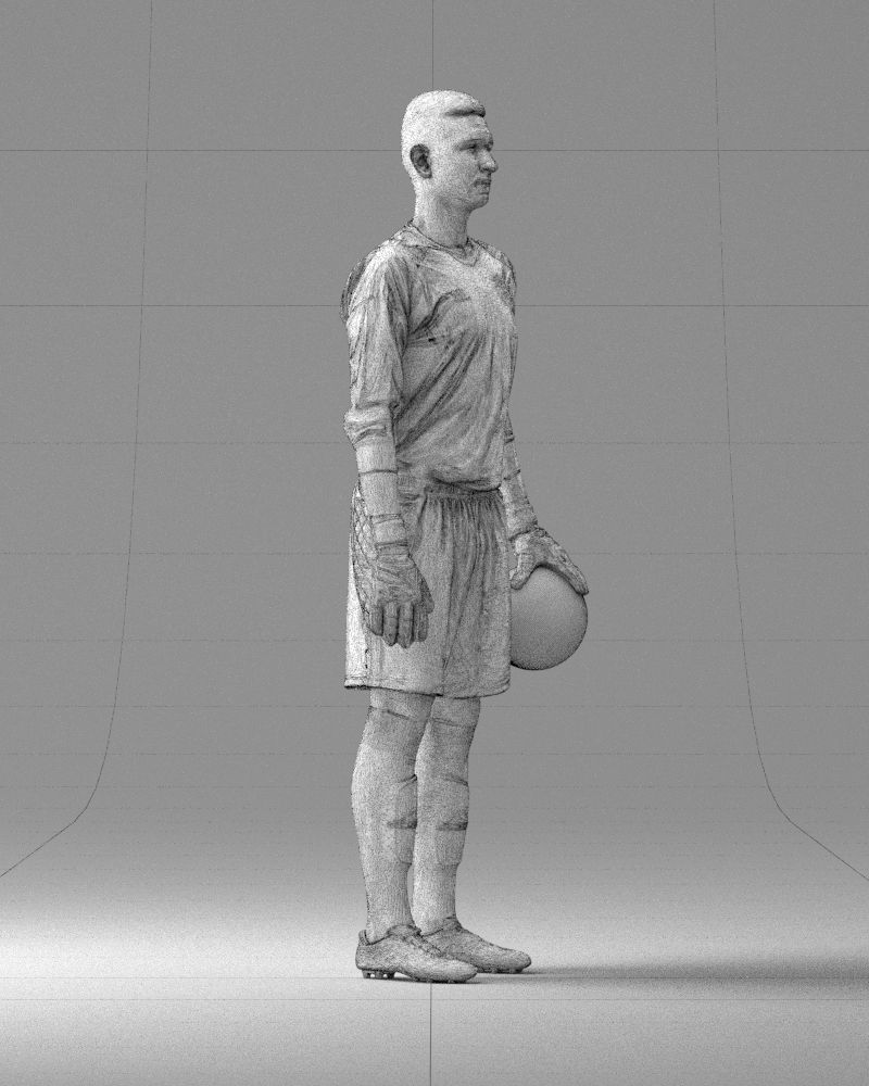 000318 Soccer Goalkeeper with Ball 1114 3dp 3D print model_12